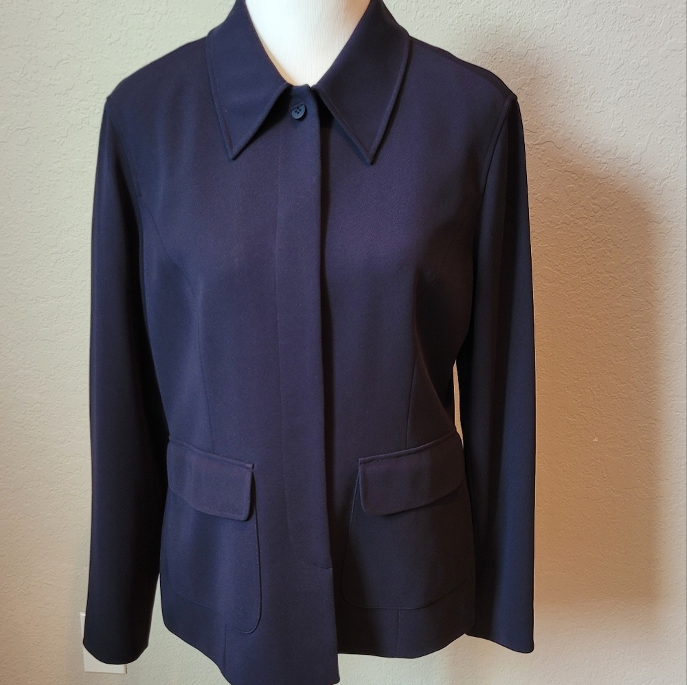 ANNE KLEIN Dark Navy Blazer Size 8